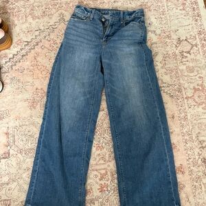 American Eagle Outfitters Women's Wide Leg Jeans - Medium Blue Wash